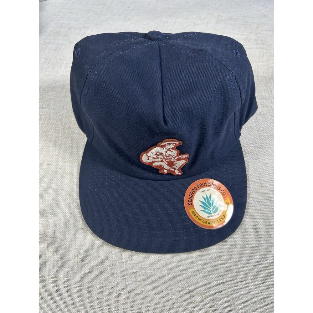 Sendero Provisions Co Navy Flat Brim Snapback Hat Brand New Western Texas